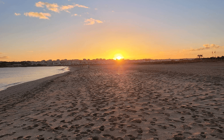 Blauwe vlag stranden algarve meia praia lagos