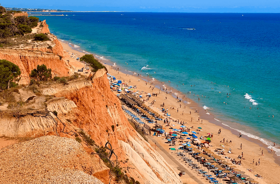 Blauwe vlag stranden algarve praia da falesia albufeira